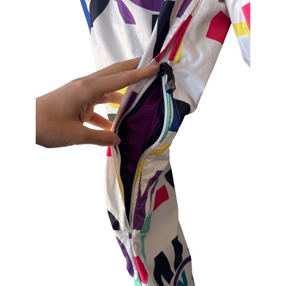 Volcom Womens White Nimbus Snowboard Ski Pants Size XS RARE Retro Graphic Print - Picture 5 of 9